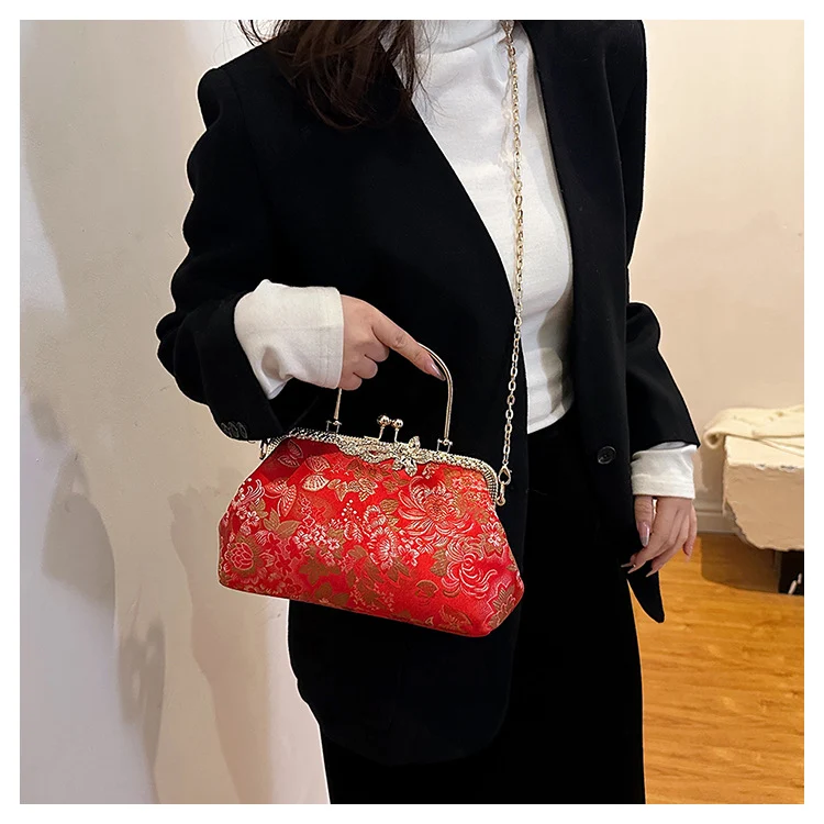 Vintage Blumige Abendtasche