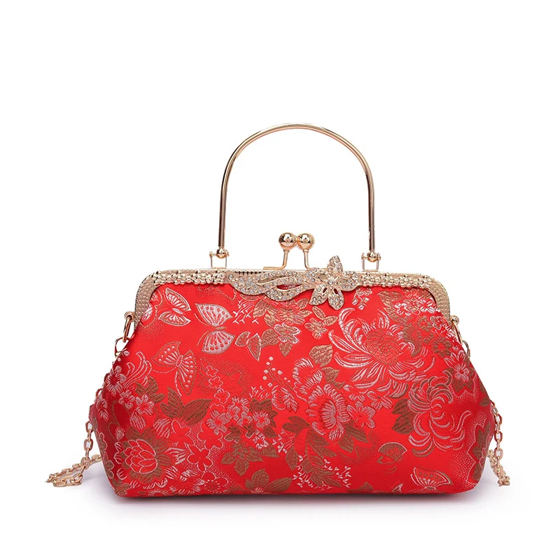 Vintage Blumige Abendtasche