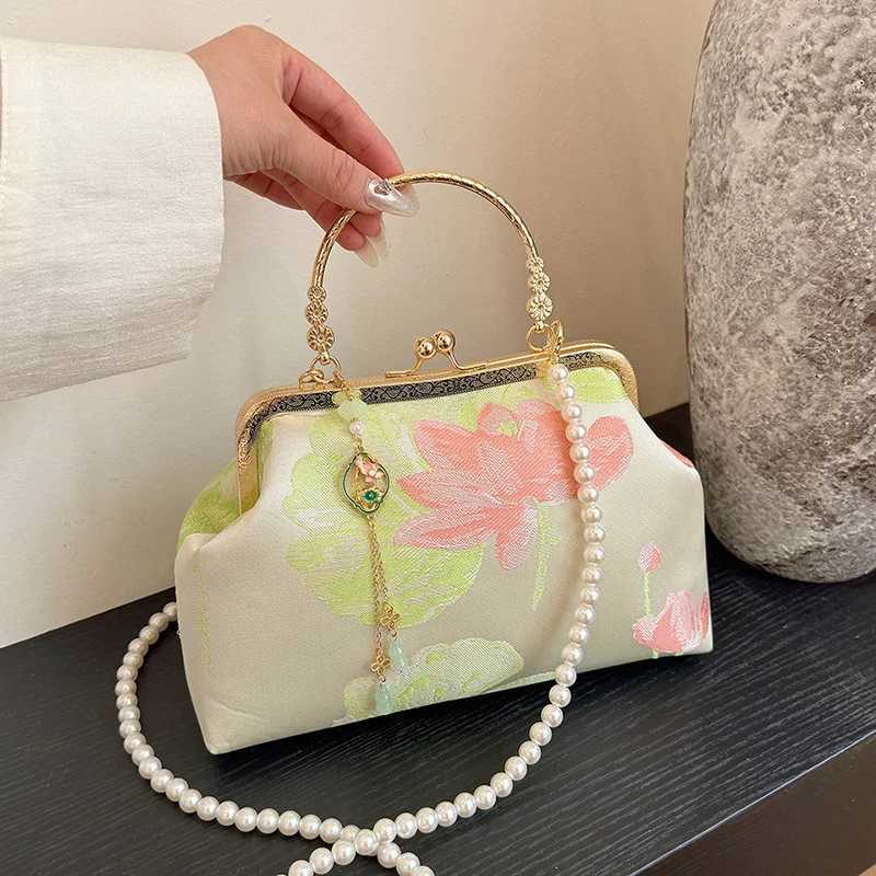 Vintage Floral Dressy Handtas