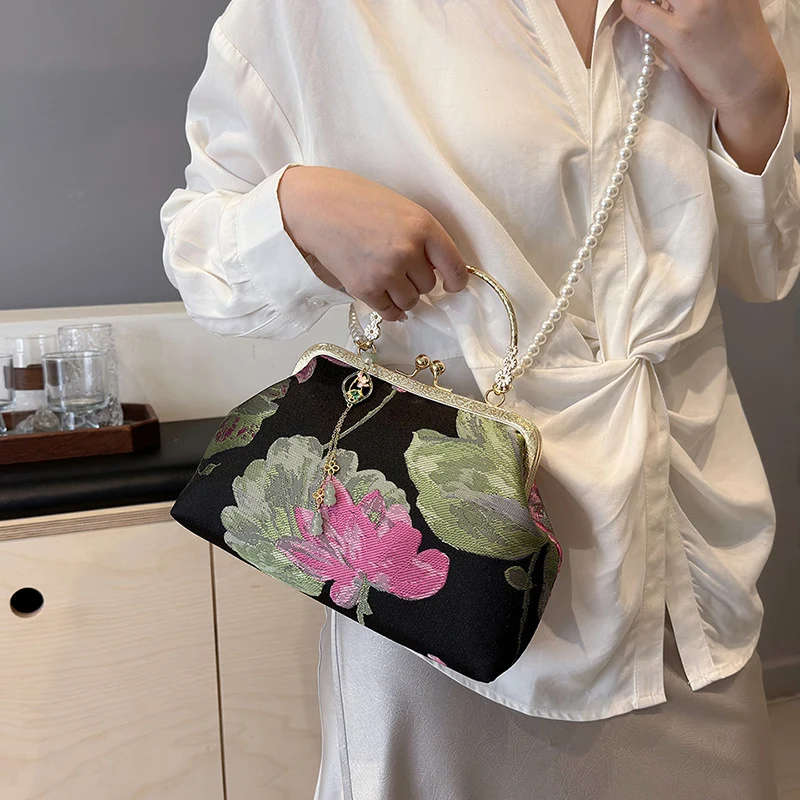 Vintage Floral Dressy Handtas