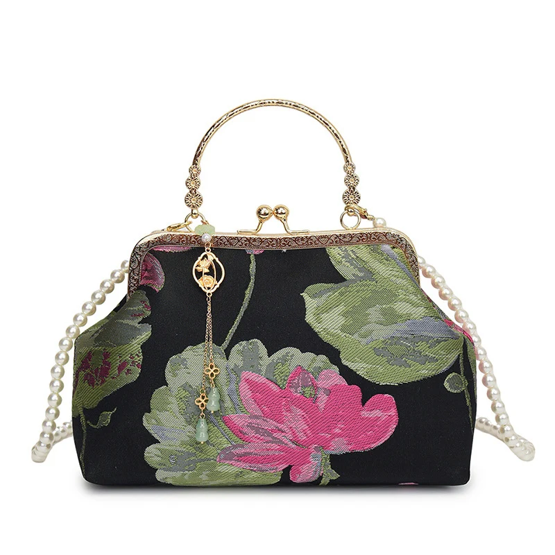 Vintage Floral Dressy Handtas