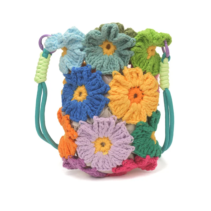 Florale gehäkelte Mini Tasche