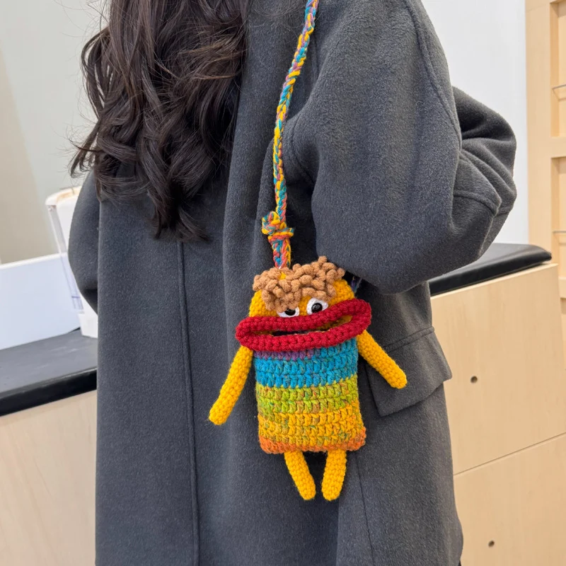 Elefant-Themen Häkel Mini Handtasche