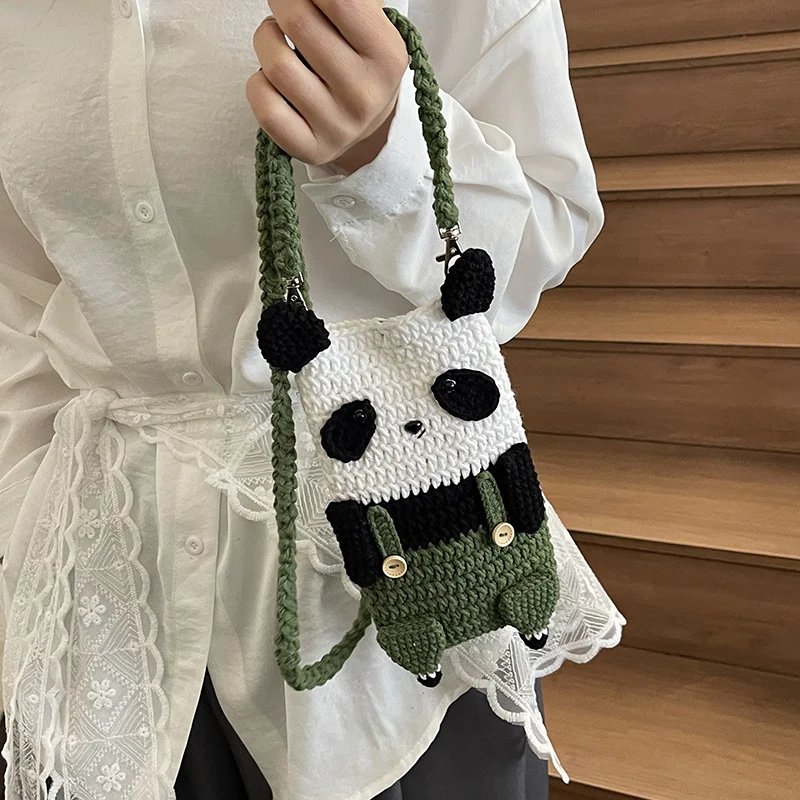 Häkel-Löwen-Themen-Mini-Tasche