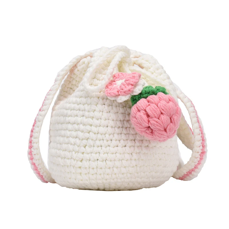 Verspielt Häkelblumen Zugbandtasche