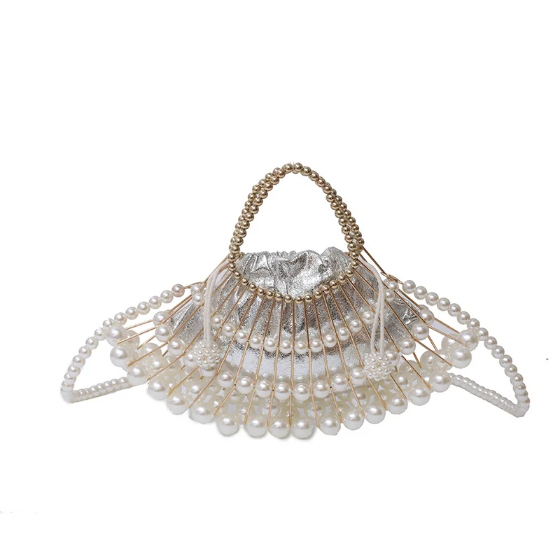 Perl Besetzte Abendtasche