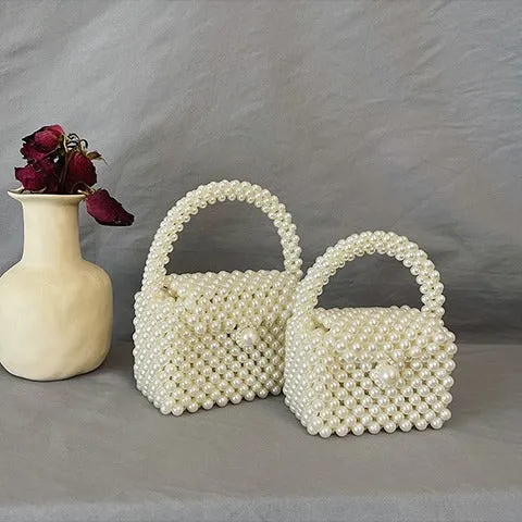 Perlenverzierte Vintage-Handtasche