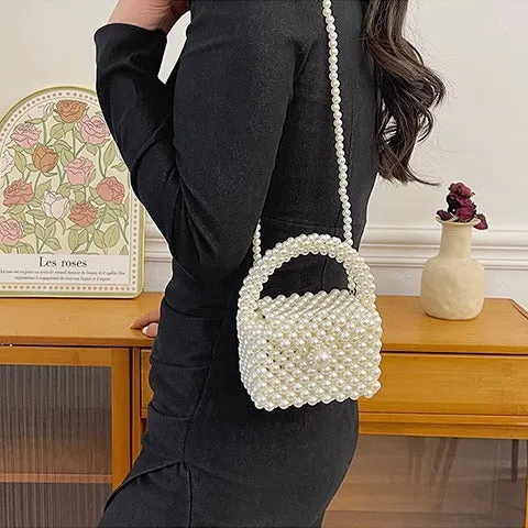 Perlenverzierte Vintage-Handtasche