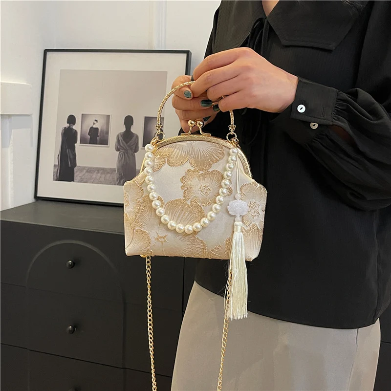 Vintage Floral Clutch Tasche