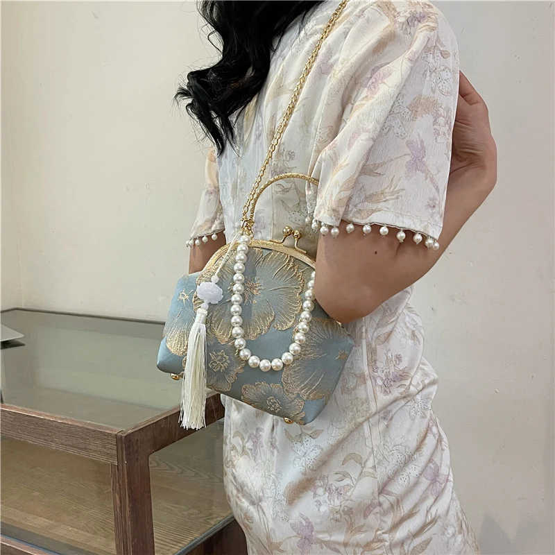 Vintage Floral Clutch Tasche