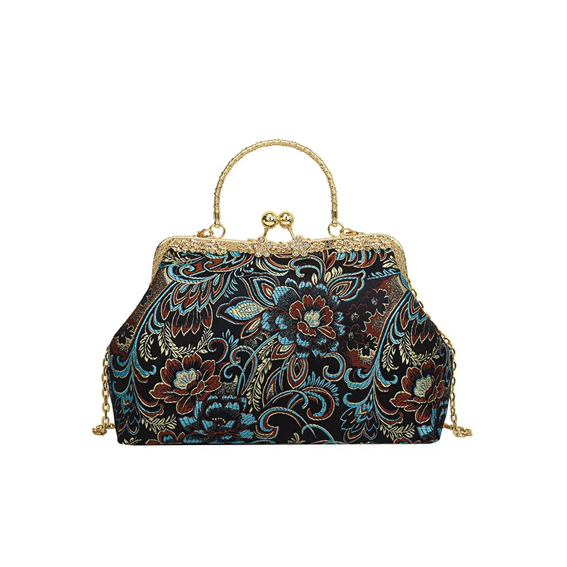 Vintage Floral Clutch Bag