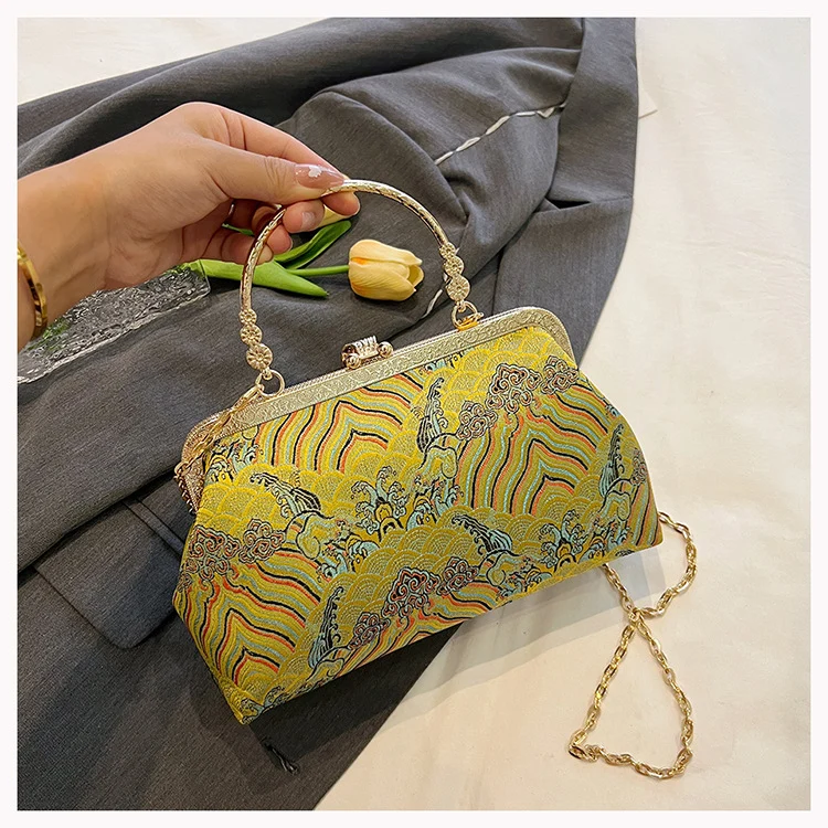 Vintage bestickte Designer-Handtasche