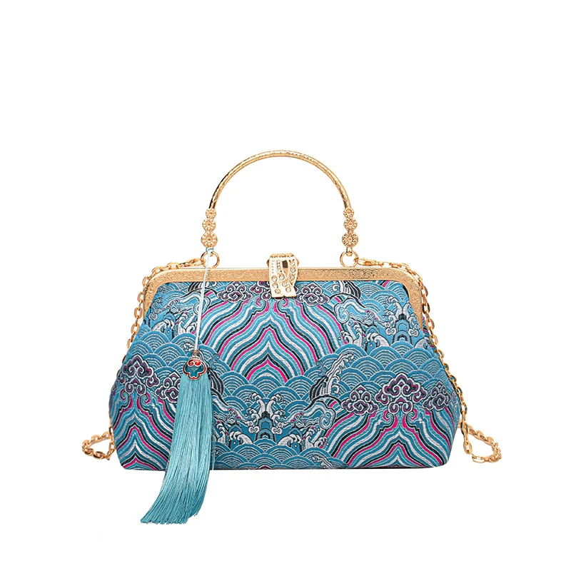 Vintage bestickte Designer-Handtasche