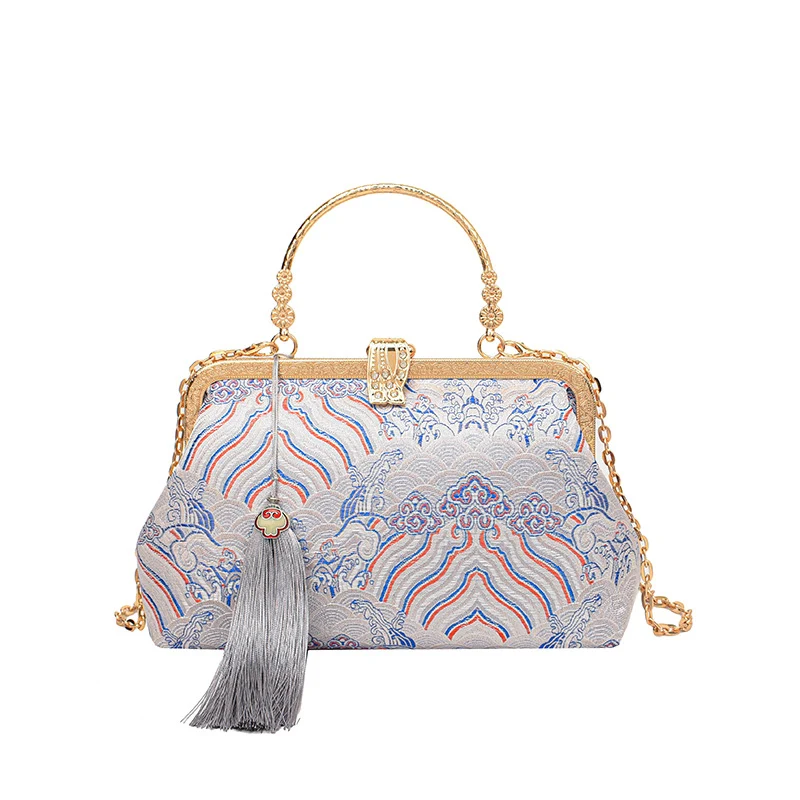 Vintage bestickte Designer-Handtasche