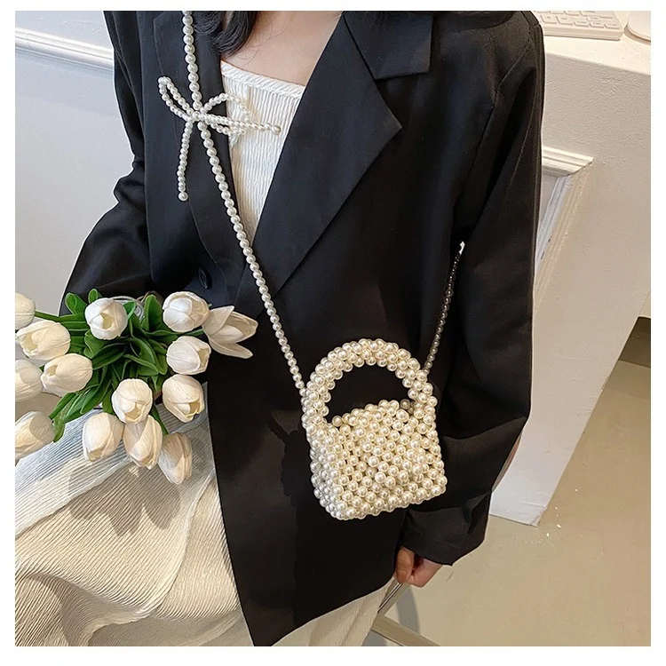 Perlenverzierte Kunsthandwerks-Handtasche