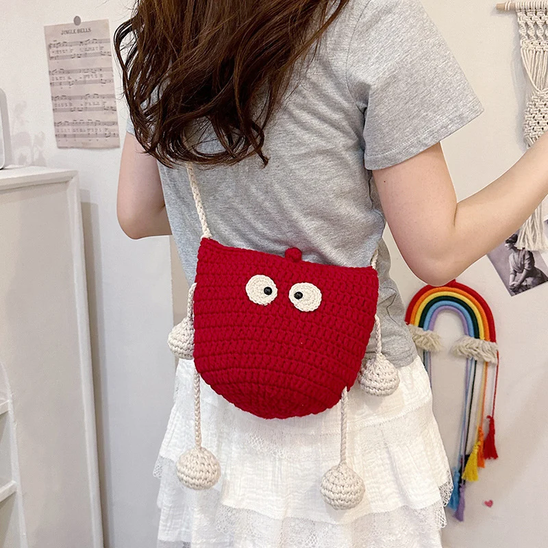 Hübsche Charakter Mini Häkelhandtasche