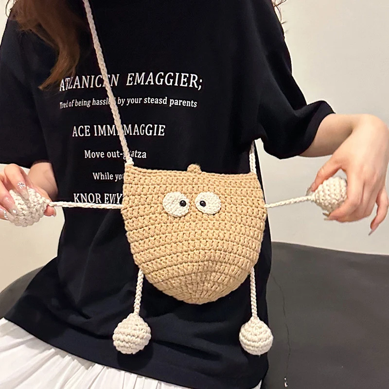 Hübsche Charakter Mini Häkelhandtasche