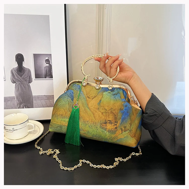 Vintage kunstinspiriertes Handtasche