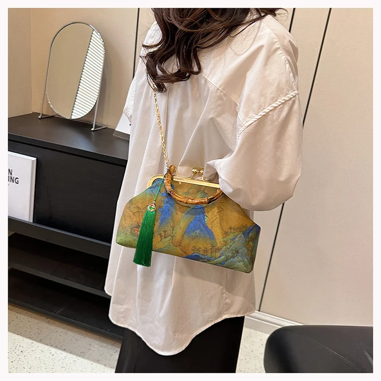 Vintage kunstinspiriertes Handtasche