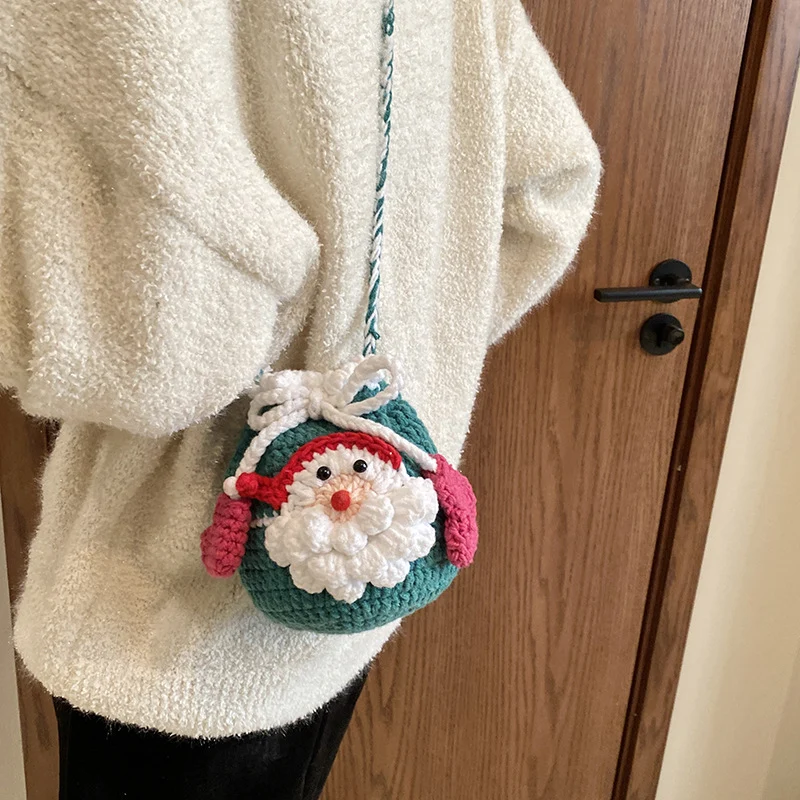 Häkel Weihnachtsmann-Themen Mini Rucksack