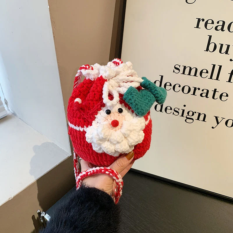 Häkel Weihnachtsmann-Themen Mini Rucksack