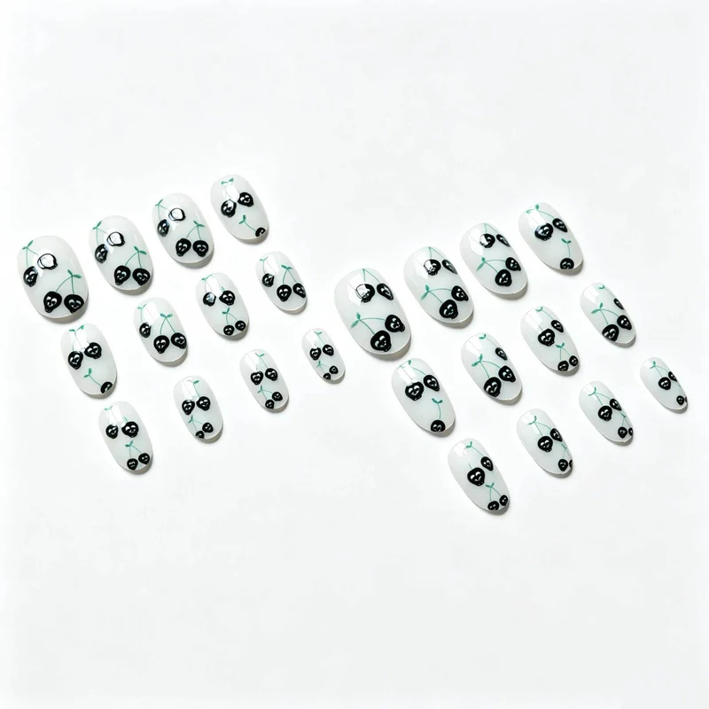 Edgy Skull Kirsche Nagelkunstset