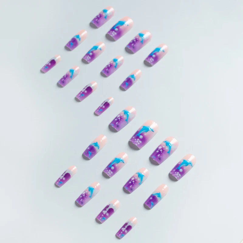 Delfin-Themen Künstliches Nageldesign Set