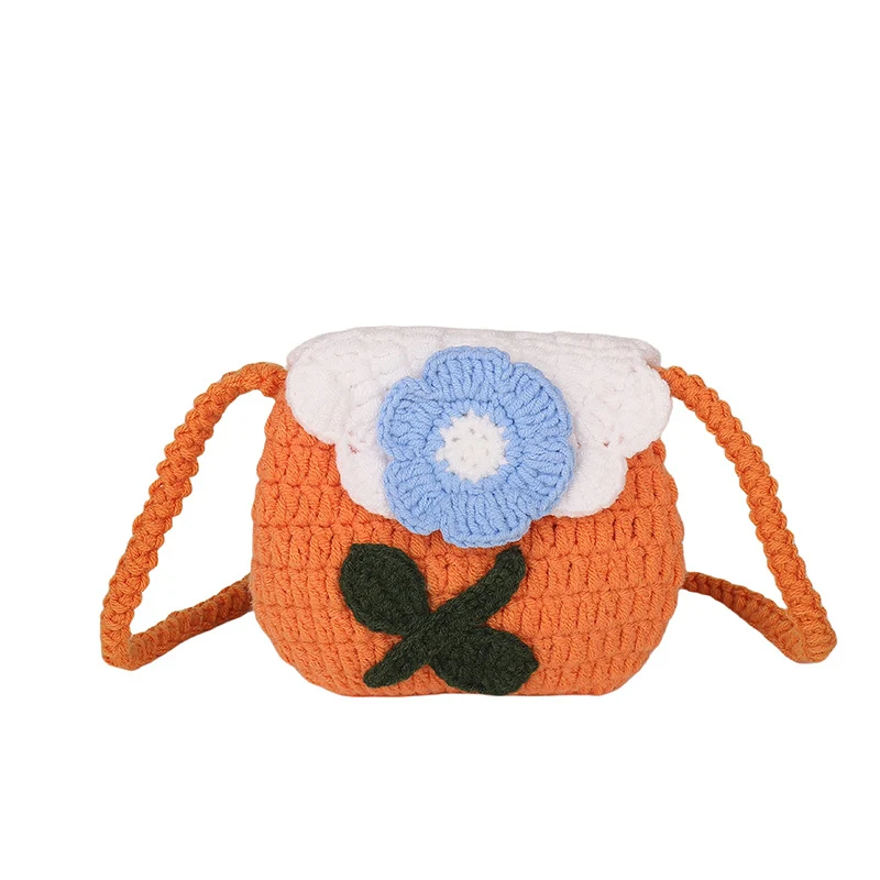 Häkelblumen-Detail-Handtasche