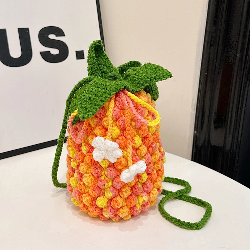 Häkel Blumen Mini Tasche