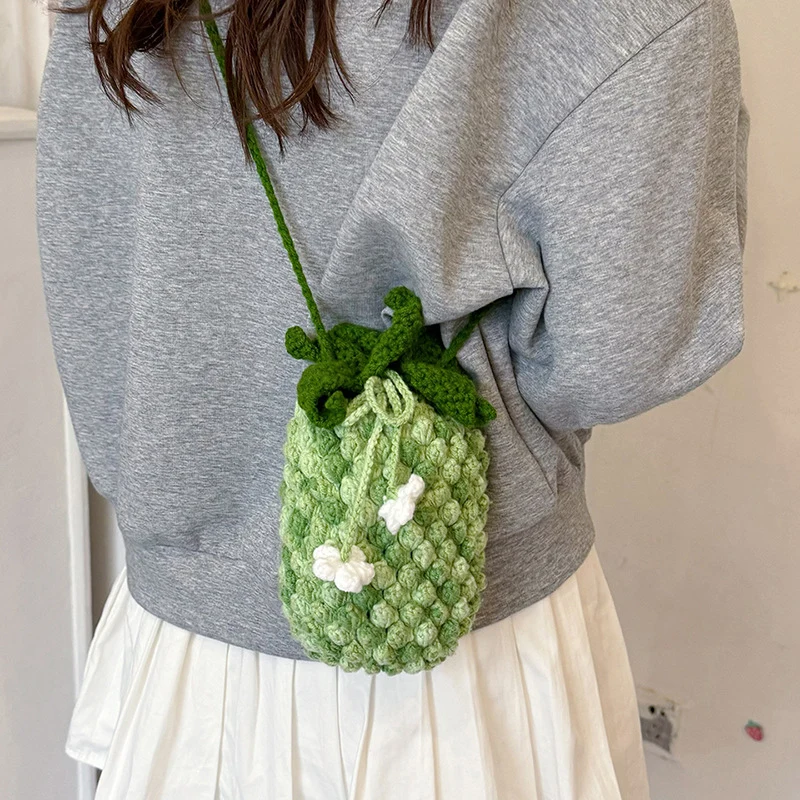 Häkel Blumen Mini Tasche