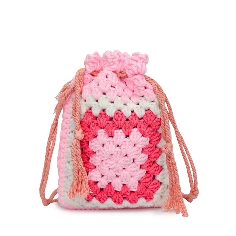 Häkel Zugbeutel Mini Rucksack