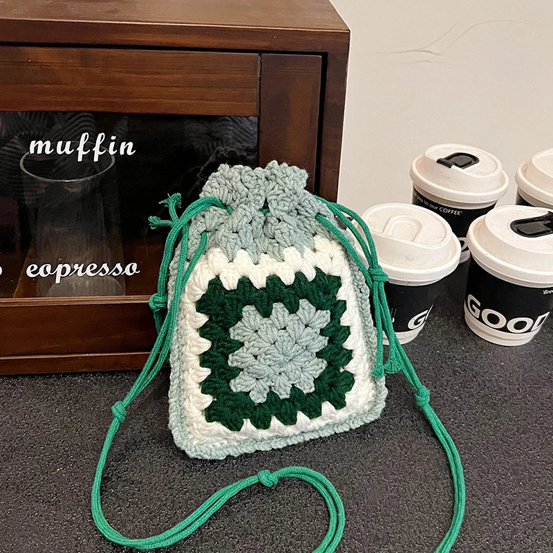 Häkel Zugbeutel Mini Rucksack