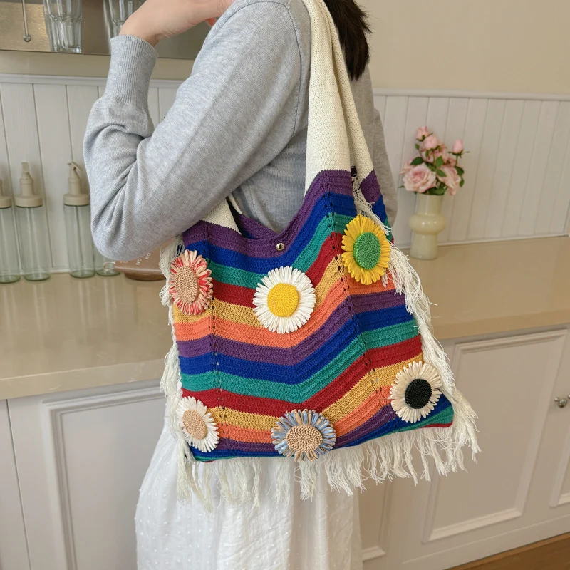Bunte Boho-Shoppertasche