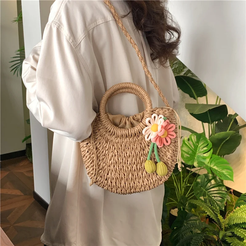 Handgefertigte Geflochtene Strohtasche