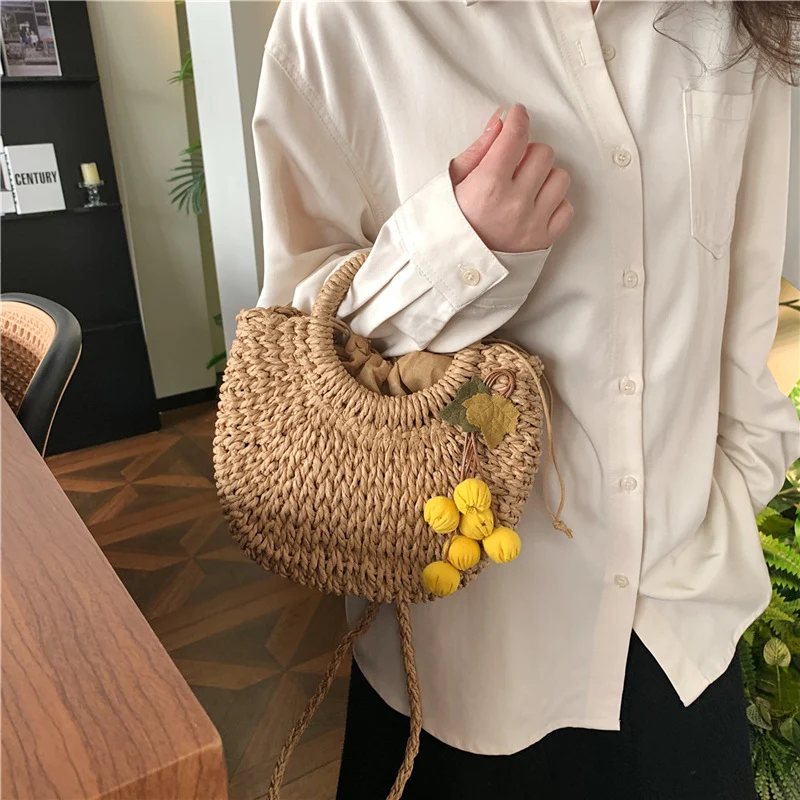 Handgefertigte Geflochtene Strohtasche