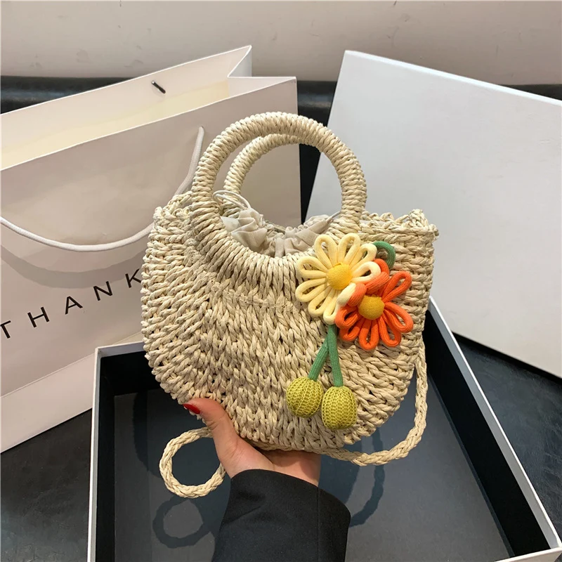 Handgefertigte Geflochtene Strohtasche