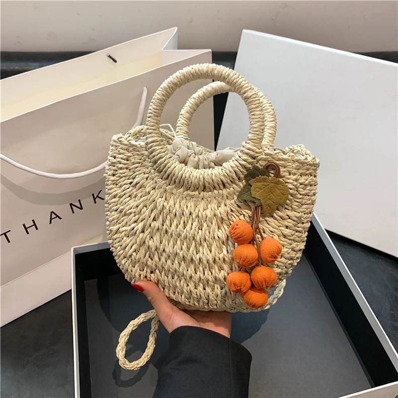 Handgefertigte Geflochtene Strohtasche