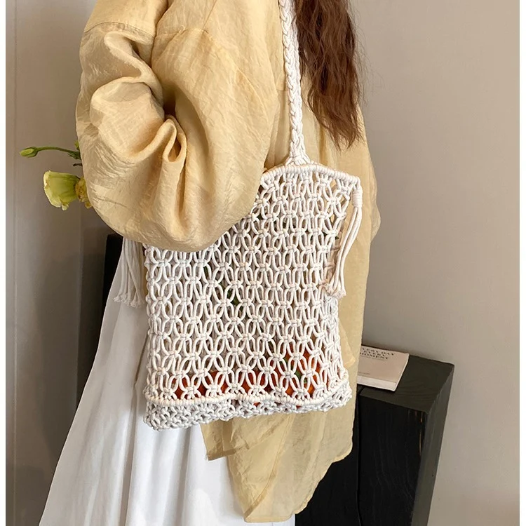 Handgefertigte Geflochtene Strandtasche