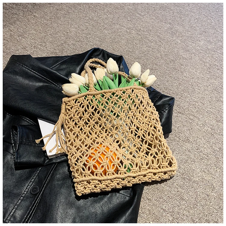 Handgefertigte Geflochtene Strandtasche