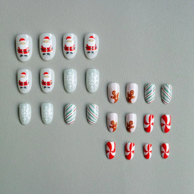 Festliches Lebkuchen-Nagelkunst-Set