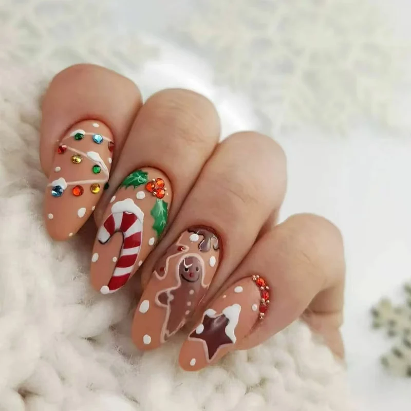 Festliches Lebkuchen Nagelkunst Set 1790958181
