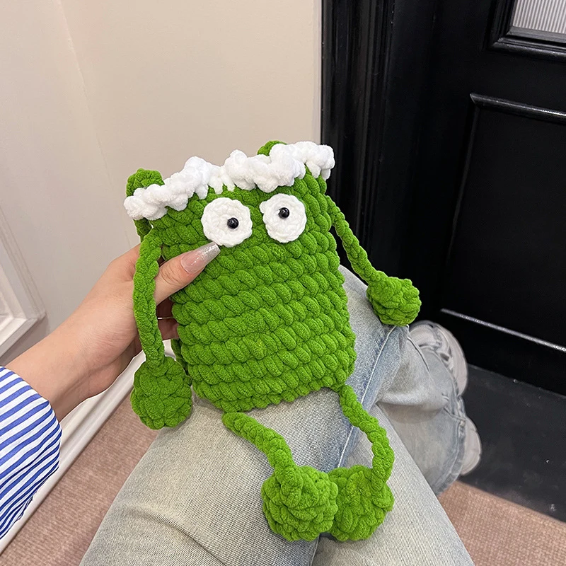 Verspielte Häkelnatur Tasche