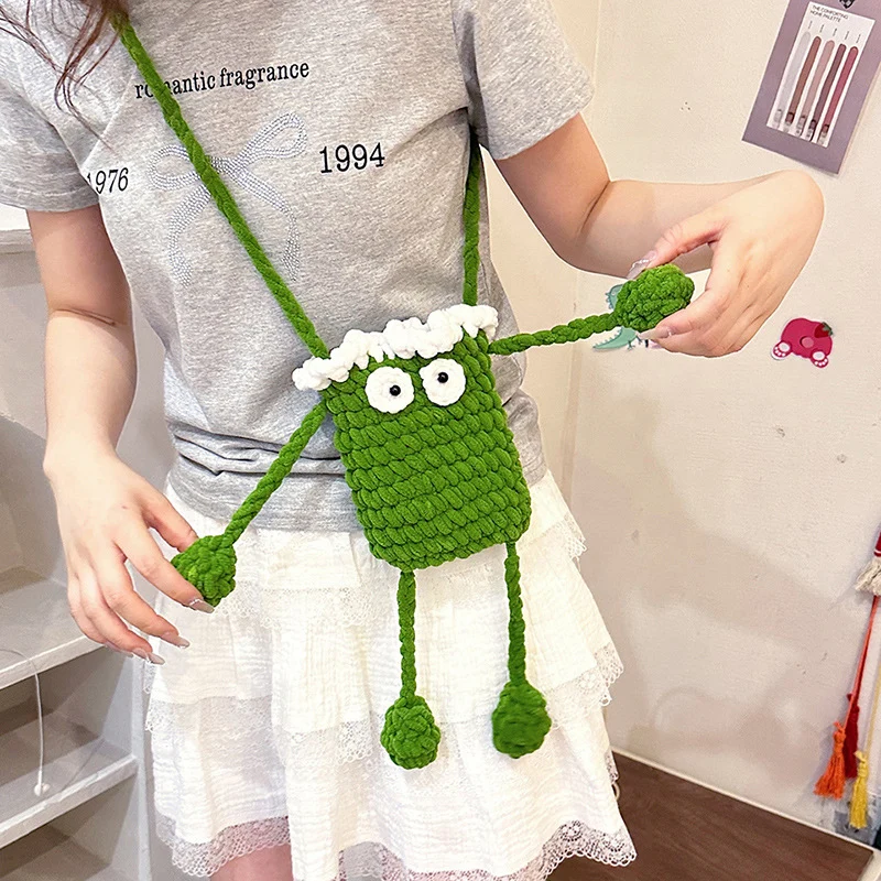 Verspielte Häkelnatur Tasche