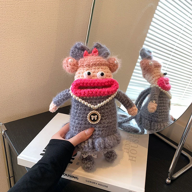 Handgefertigte Häkel-Charakterpuppe