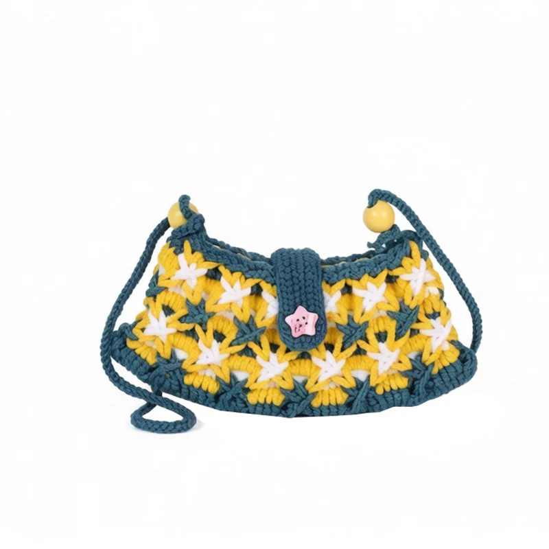 Verspielte Häkelmini-Handtasche