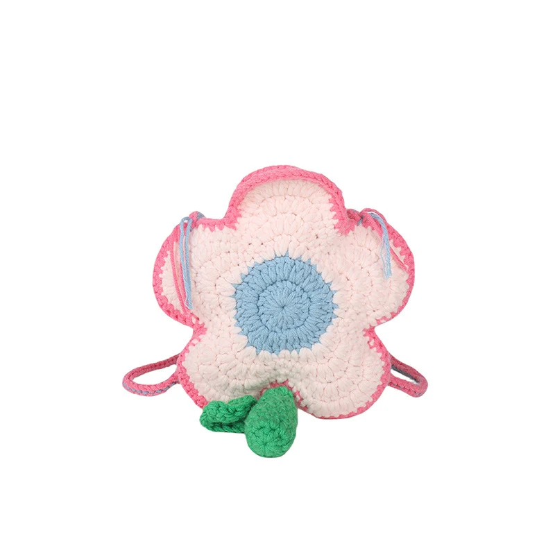 Blumenmuster Häkel Mini Tasche