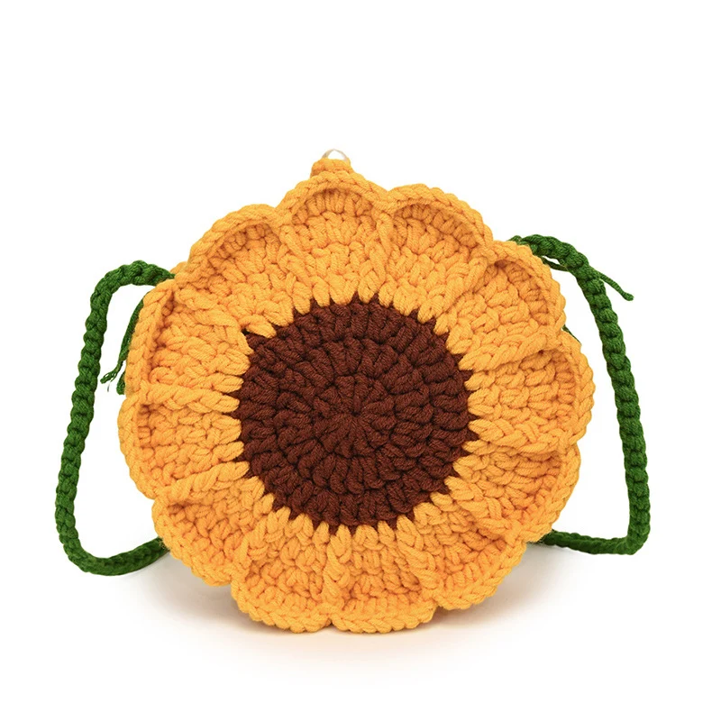 Blumen Häkel Umhängetasche