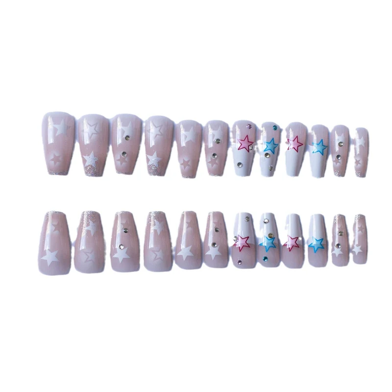 Dekoratives Stern Nagelkunst Design Set