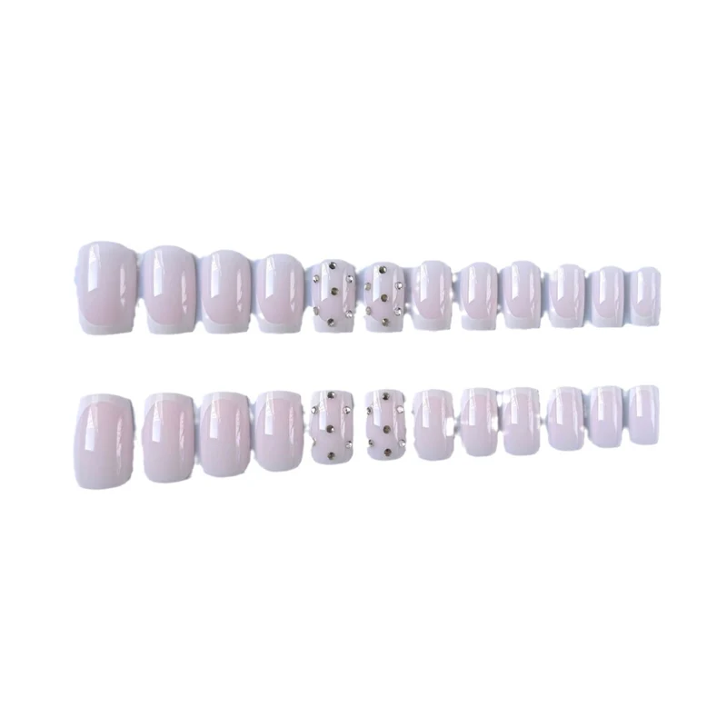 Dekoratives Strass Französisch-Spitze Nagelkunst-Set