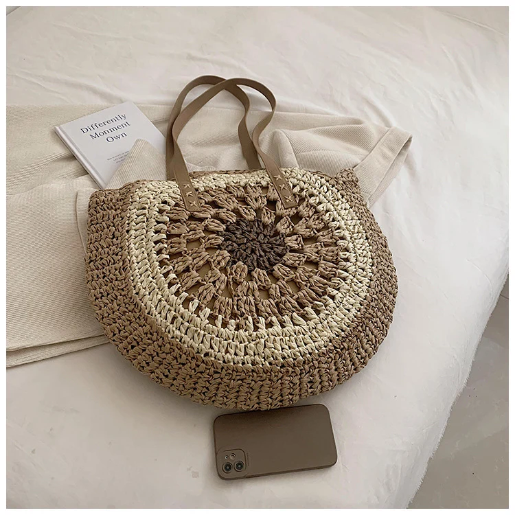 Handgefertigte Häkelstrandtasche